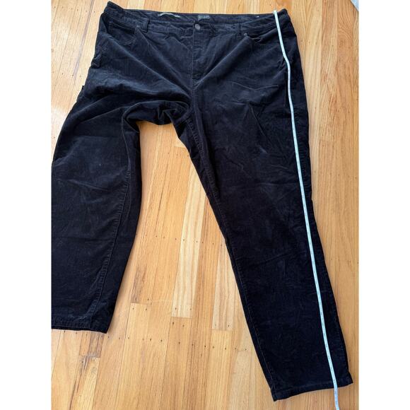 Talbots Black Corduroy Straight Leg Pants Size 22W 90's Classic Casual Office - Picture 7 of 9